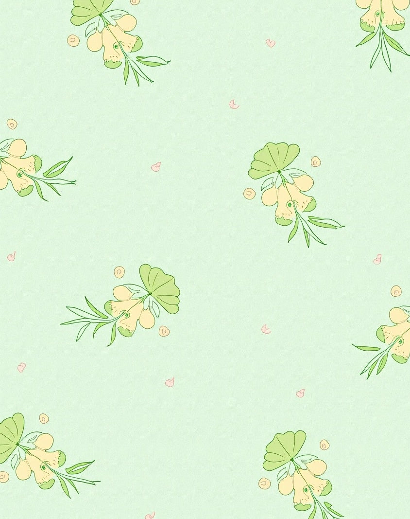 Sweet Pastel Floral Botanical Design Rug