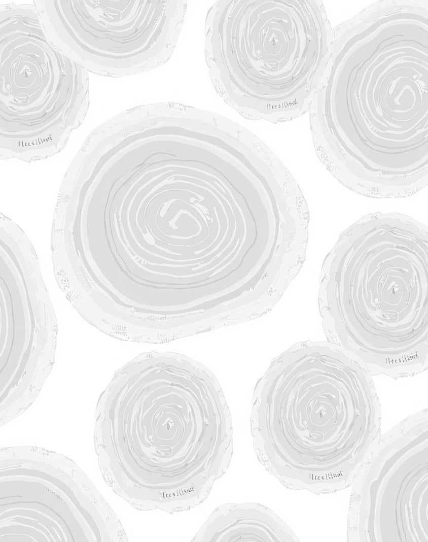 Grey Wood Slice Pattern Rug