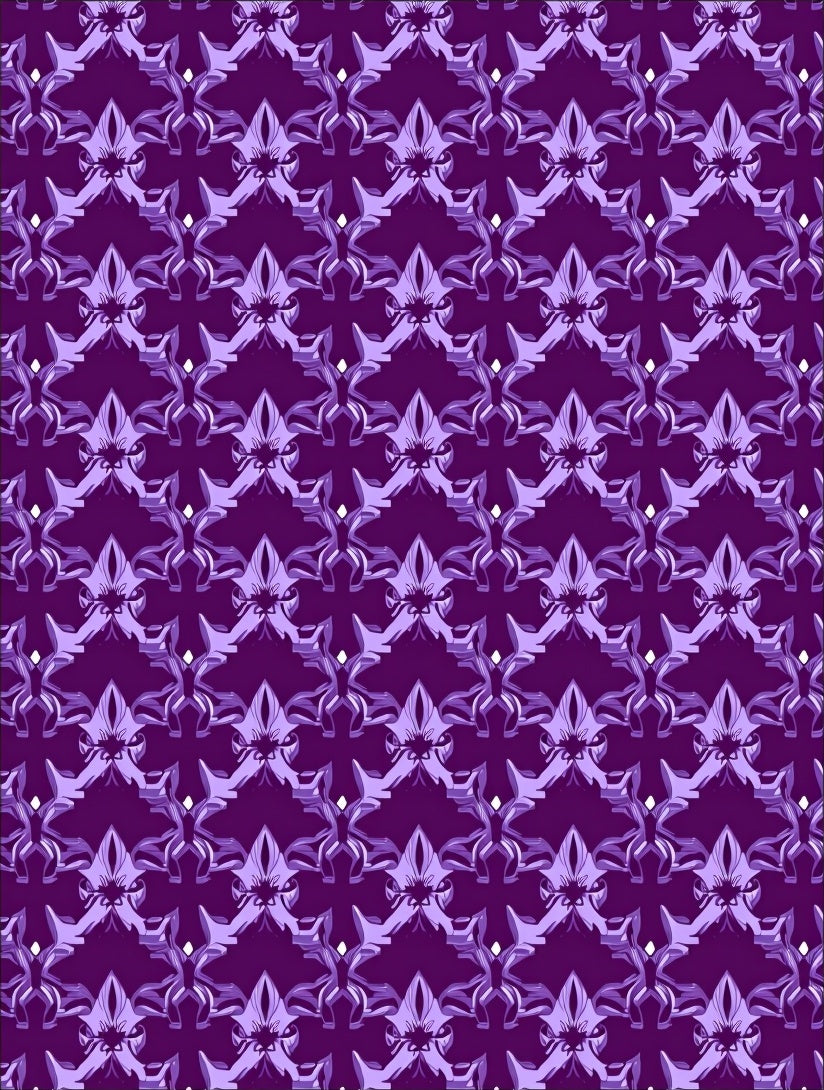 Abstract Floral Purple Pattern Rug