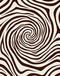 Brown Cream Swirl Animal Pattern Rug