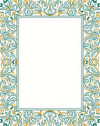 Emerald Gold Leaf Swirls Rug
