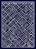 Geometric Abstract Grid Pattern Rug