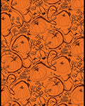 Autumn Pumpkin Vine Sketch Pattern Rug