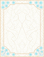 Art Nouveau Floral Golden Cream Rug
