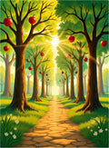 Apple Orchard Path Design Rug