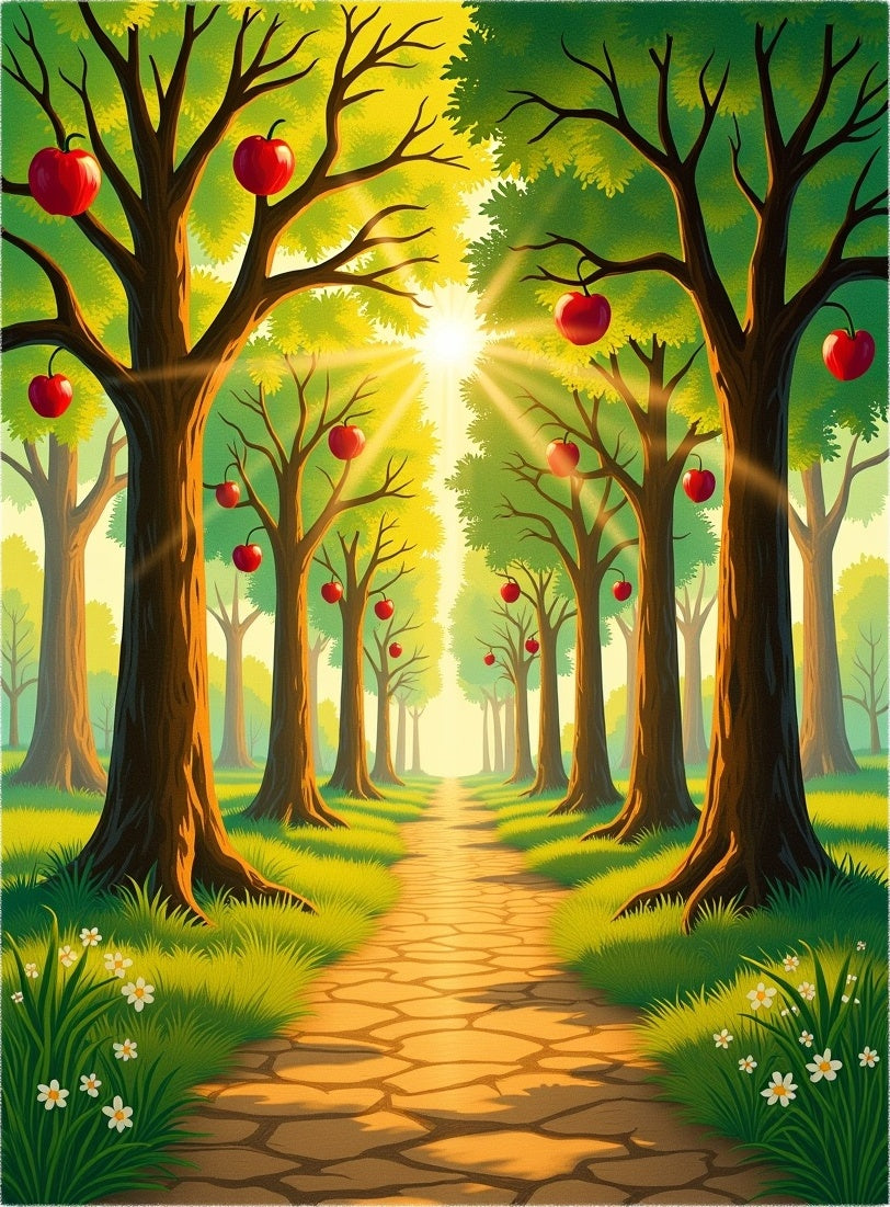 Apple Orchard Path Design Rug