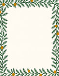 Green Pine Berry Border Rug