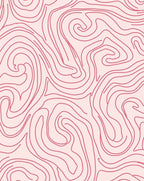 Bold Pink Swirl Pattern Rug