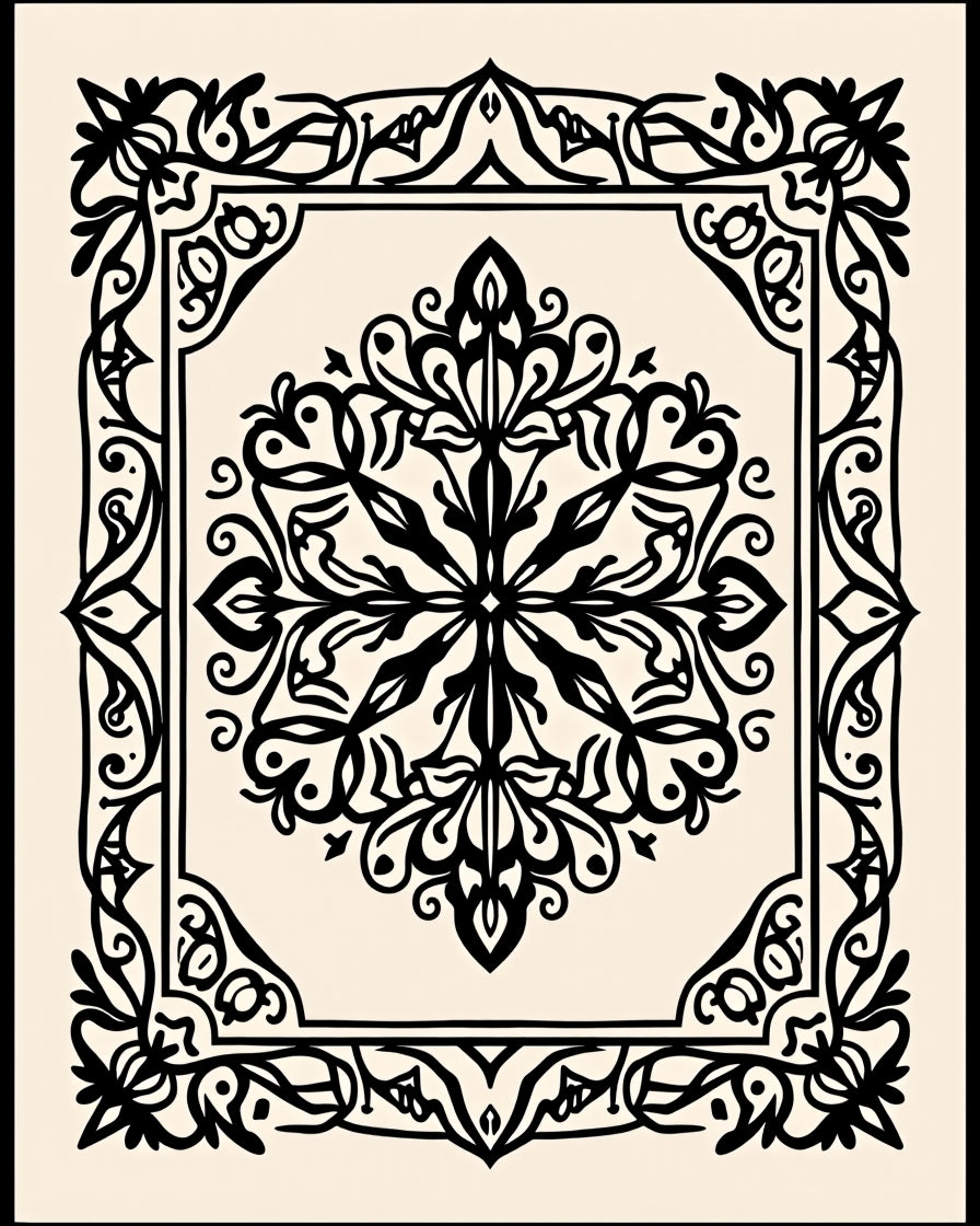 Classic Floral Mandala Pattern Rug