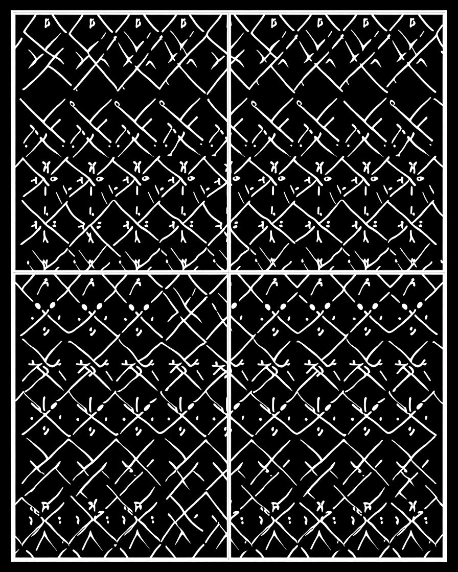 Monochromatic Chainlink Pattern Design Rug