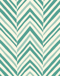 Teal Cream Chevron Patterned Rug
