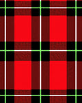 Classic Red Black Plaid Pattern Rug