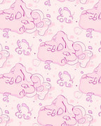 Whimsical Pink Cloud Pattern Design Rug