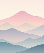Abstract Wavy Mountain Landscape Pattern Rug
