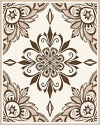 Ornate Floral Mandala Pattern Rug