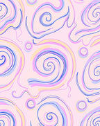 Abstract Swirls In Soft Pastel Hues Rug