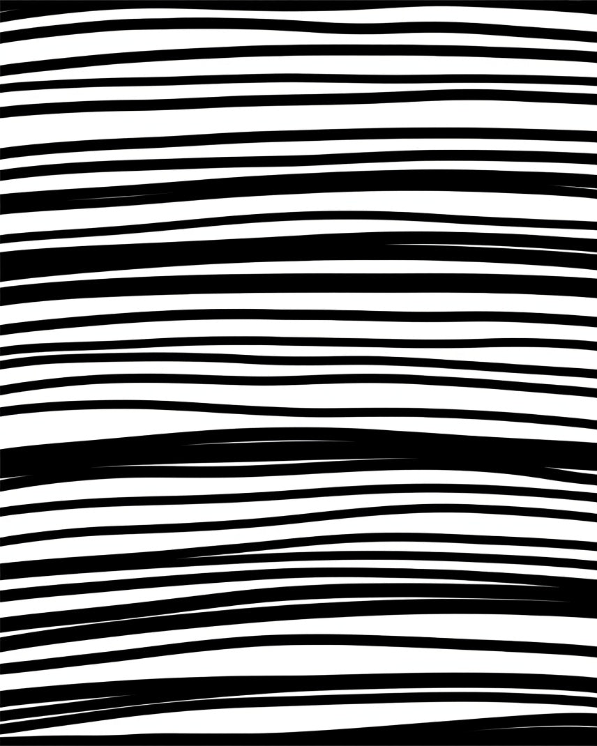 Bold Black White Striped Abstraction Rug