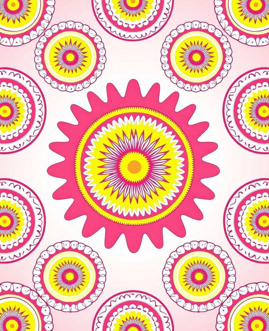 Sunburst Boho Mandala Design Rug
