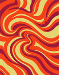 Bold Swirls Warm Abstract Pattern Rug