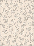 Cream Swirl Cloud Abstract Rug