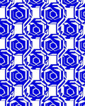 Bold Blue Geometric Abstract Pattern Rug