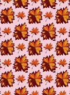 Autumn Leaves Floral Pattern Rug