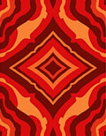 Vibrant Warm Tones Abstract Diamond Rug