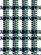 Bold Green Navy Plaid Design Rug