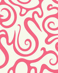 Swirling Pink Abstract Design Rug