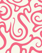 Swirling Pink Abstract Design Rug