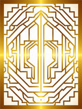 Gold Geometric Art Deco Pattern Rug