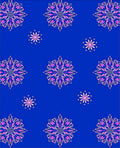 Bright Blue Pink Floral Mandala Rug