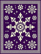 Purple Snowflake Pattern Rug