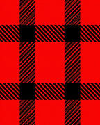 Red Black Plaid Checkered Pattern Rug