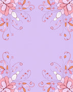 Floral Swirls Pastel Pattern Rug