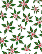 Ornate Red Green Floral Pattern Rug