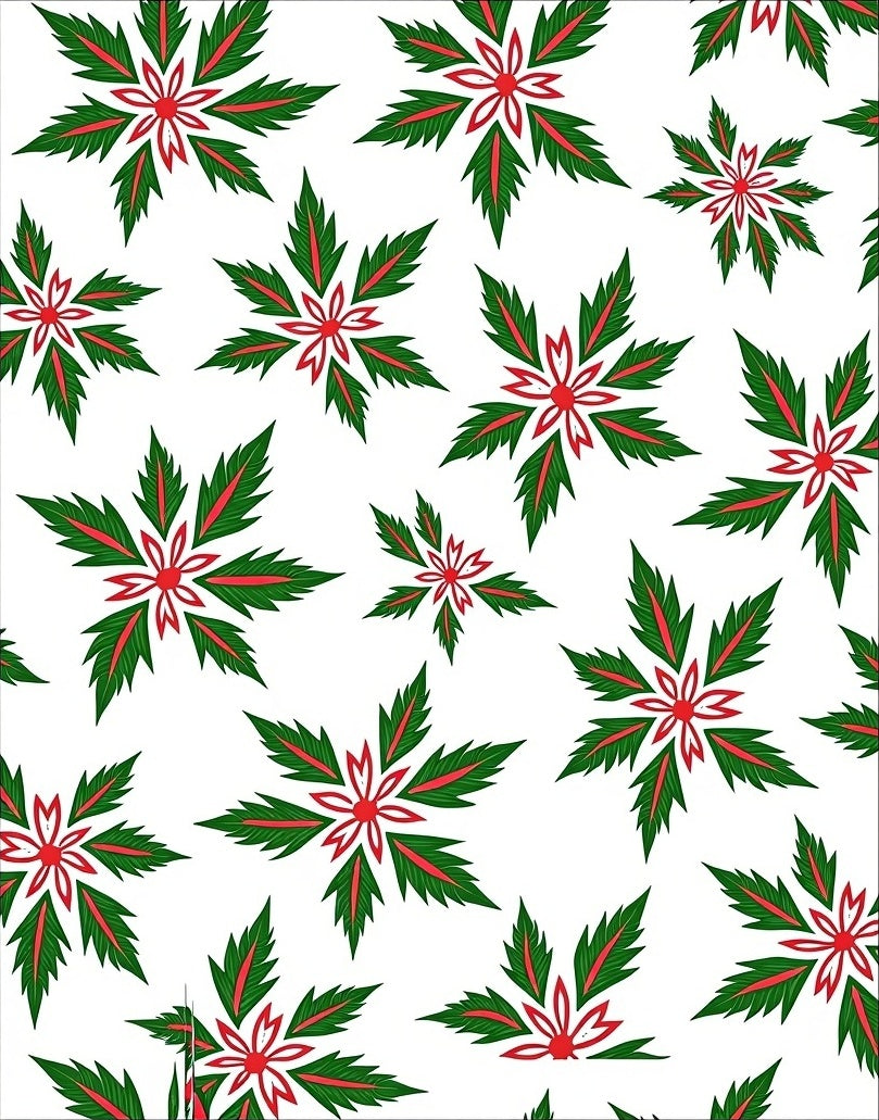 Ornate Red Green Floral Pattern Rug