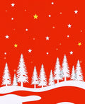 Winter Forest with Starry Sky Design Rug