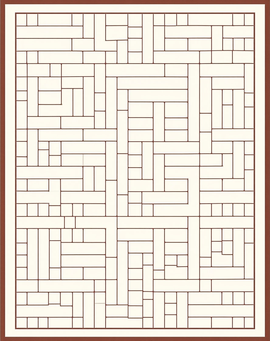 Abstract Grid Motif Pattern Rug