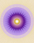 Radiant Purple Yellow Sunburst Design Rug