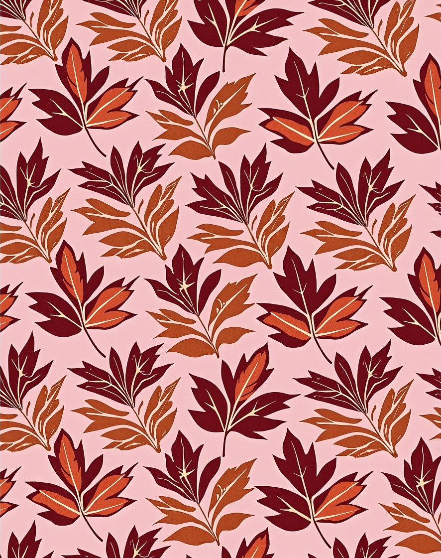 Autumn Leaf Pattern Deco Rug