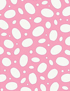 Pink Abstract Oval Pattern Rug