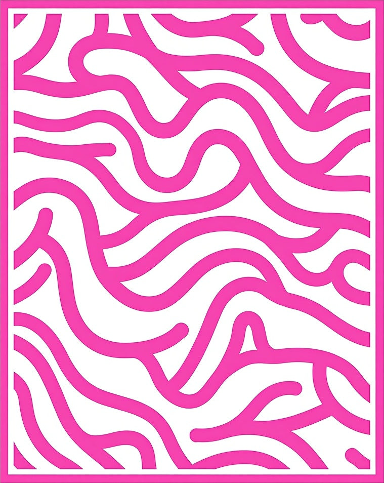 Bold Pink Swirl Pattern Rug