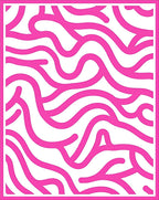 Bold Pink Swirl Pattern Rug