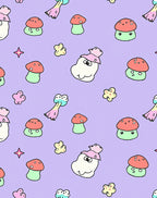 Playful Mushroom Critter Pattern Rug