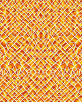 Bright Orange White Lattice Design Rug
