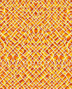 Bright Orange White Lattice Design Rug