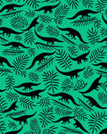 Dinosaur Fern Pattern Design Rug