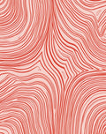 Wavy Red Striped Organic Pattern Rug