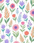 Floral Meadow Pattern Design Rug